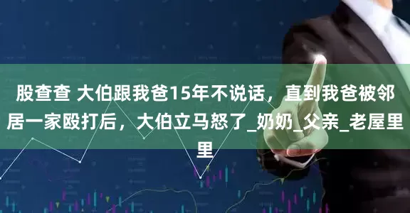 股查查 大伯跟我爸15年不说话，直到我爸被邻居一家殴打后，大伯立马怒了_奶奶_父亲_老屋里